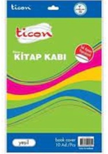 TİCON TEK KENARI YAPIŞKANLI HAZIR KİTAP KABI 10 lu  kırmızı