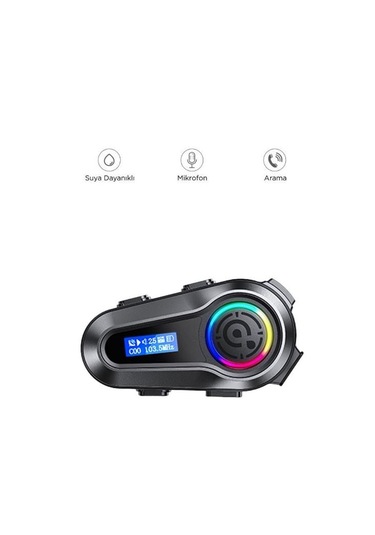Torima Q10 Siyah Lcd Ekranlı Bluetooth Motosiklet Kulaklığı Intercom