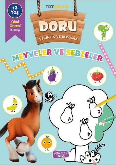 TRT Çocuk - Meyveler ve Sebzeler - Doru Etkinlik ve Boyama- Yediveren Çocuk