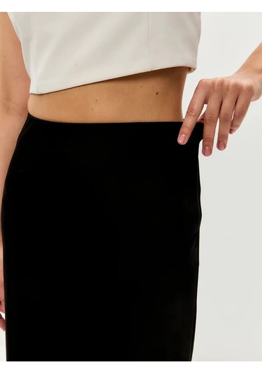 Lu&be Saten Maksi Etek 237244419 Siyah