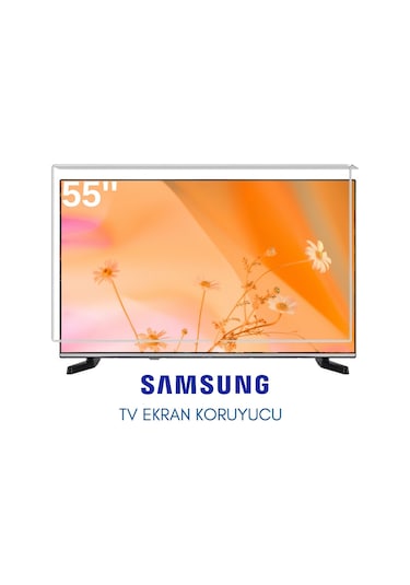 Technozi Samsung Uyumlu 55" İnç 155 Ekran Tv Koruyucu Kırılmaz Paneli
