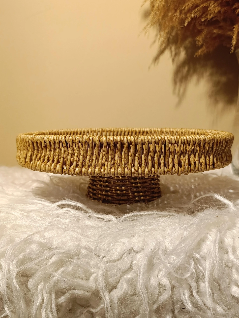 Hasır Rattan Ayaklı Sunumluk Yuvarlak Diğer