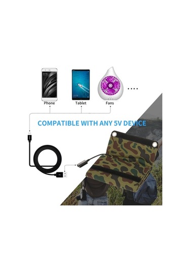 Besthome1 Siyah Çevre Dost 10w Güneş Paneli Şarj Cihazı - Taşınabilir Telefon Powerbank, Dışarıda Hızlı Şarj