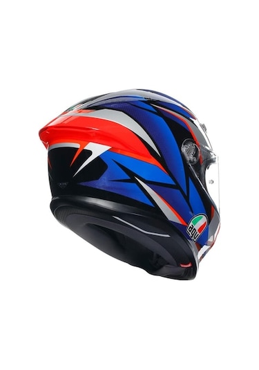 Agv K6 S Slashcut Blue Red Kapalı Kask Mavi