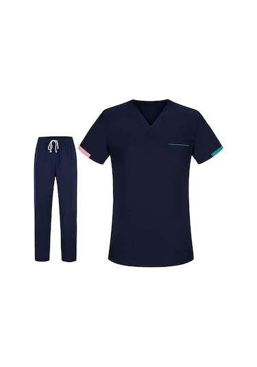 Dolıty Kadın Erkek Scrubs Set Modern Dayanıklı Xl-lacivert