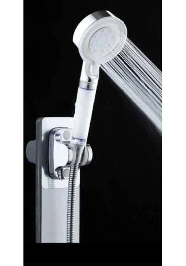 Rudi Armatür Filtreli/ Kireç Önleyici Beş Fonksiyonlu Krom Duş Başlığı Gri