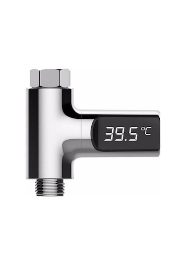 Valkyrie Dijital Led Monitörlü Mutfak Banyo Ve Duş Termometresi Gümüş