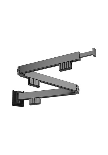 Ganzhoushop Yerden Tasarruf Sağlayan Duvara Monte Çamaşır Kurutma Rafı Katlanır Alüminyum 360 Derece Döndürülebilir Ev Bakımısiyah Çok Renkli