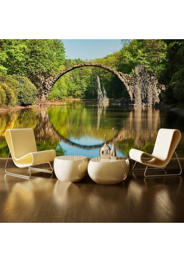 Almanya Şeytan Köprüsü Manzaralı Duvar Posteri