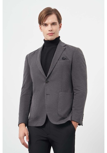 Siyah Kazayağı Desen Örme Mono Yaka Astarsız Çift Yırtmaç 2 Düğme 6 Drop Slim Fit Casual Ceket 1002245150 Siyah Siyah Kazayağı Desen Örme Mono Yaka Astarsız Çift Yırtmaç 2 Düğme 6 Drop Slim Fit Casual Ceket 1002245150 Siyah