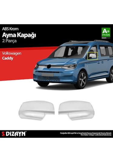 S-dizayn Volkswagen Caddy Abs Krom Ayna Kapağı 2 Prç 2020 Üzeri