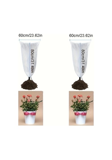 Fochsia L Sku 2 Adet Yeniden Kullanılabilir Don Örtüsü Bitki Koruma Torbası Soğuk Hava Ve Zararlılardan Koruma