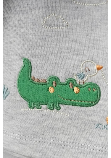 Bebitof %100 Pamuk Sevimli Kuş Ve Timsah Desenli Bebek 5 Parça Yenidoğan Hastane Çıkışı Zıbın Seti Bbtf.grm.20108 Gri Melanj Bebitof %100 Pamuk Sevimli Kuş Ve Timsah Desenli Bebek 5 Parça Yenidoğan Hastane Çıkışı Zıbın Seti Bbtf.grm.20108 Gri Melanj