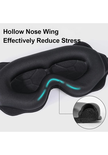 3d Uyku Maskesi Uyku Yardımı Körü Körüne Blokaj Hafif