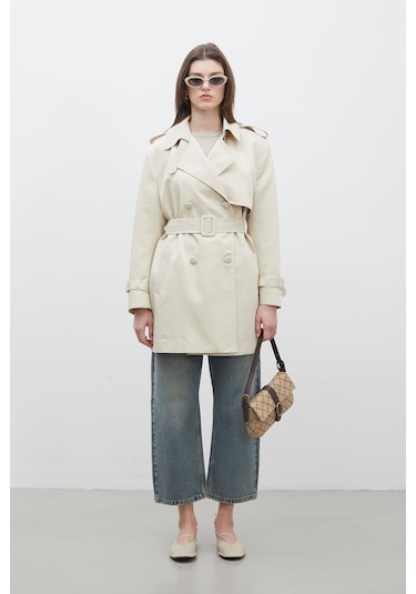 Manuka Chelsea Kruvaze Trençkot Bej