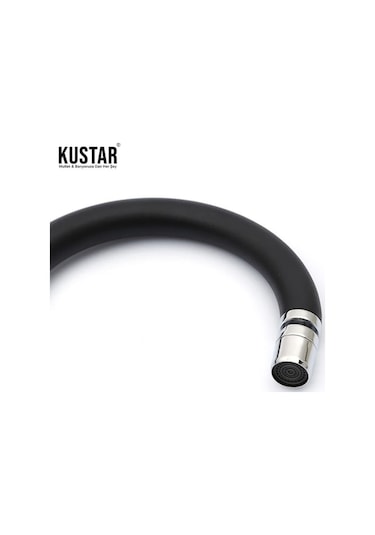 Kustar Inci Siyah Oynar Başlıklı Aç Kapa Mutfak Eviye Bataryası