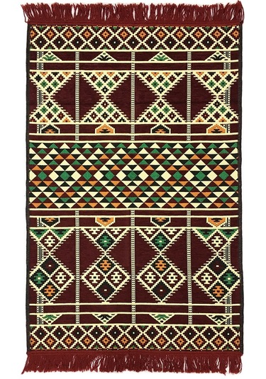 Shark Anadolu Baklava Kilim Bordo Renkli
