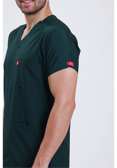 Likralı Üniforma Unisex Koyu Yeşil