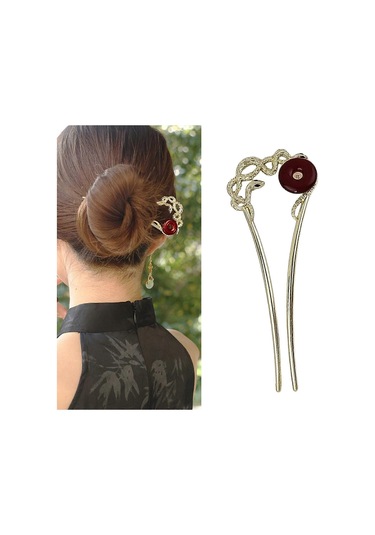 Narin Saç Çubuğu Zarif Yılanlar Saç Takısı Yılan Takısı Çin Geleneksel Dekoratif Saç Takısı Gümüş Çift Yılan Çok Renkli