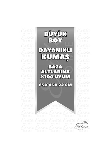 Jasper Antrasit Çizgili Büyük Boy Baza Altı Ve Çekyat Hurç - 65x45x22 Cm - Organizer. Krem - Gold