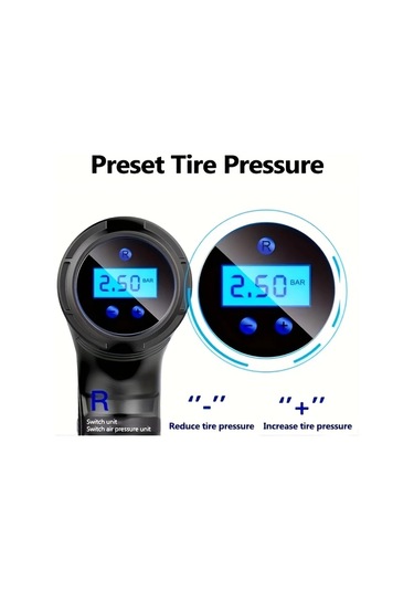 Boatshop1 Araba Hava Pompası Taşınabilir Lastik Şişirme Kablolu Elektrikli Evrensel