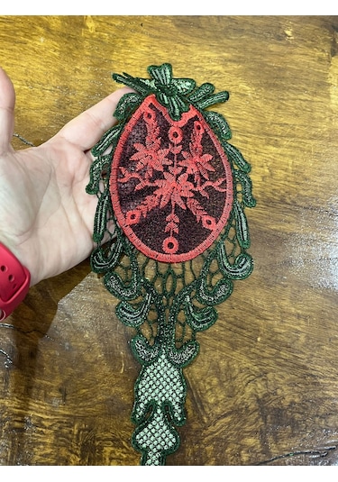Nakış İşleme Güpür Arma Dikiş Aplike 30x12 Cm