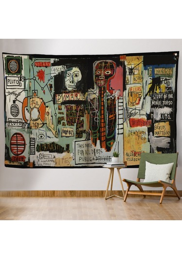 Jean Michel Basquiat Notary Kanvas Duvar Örtüsü-halısı-5002