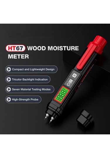 Habotest Habotest Ht67 Dijital Ahşap Nem Ölçer Profesyonel 2 E25450