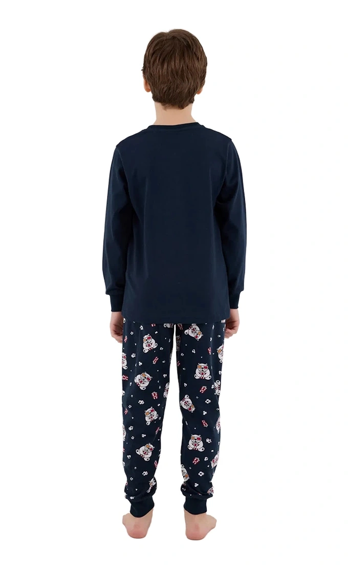 ARNETTA Rolypoly Rp3676-2 Baba Oğul Kışlık İkili Pijama Takım Oğul Navy