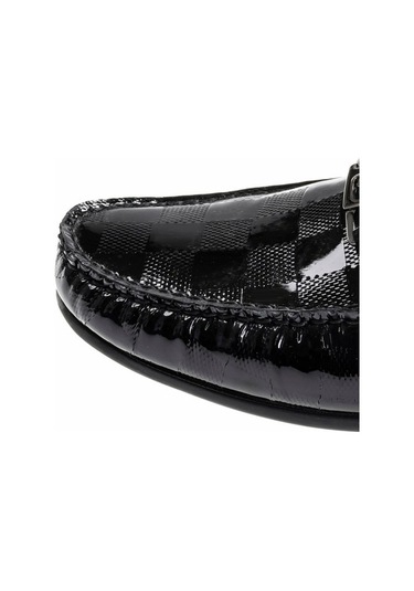 Büyük Numara Siyah Rugan Au247 Erkek Babet