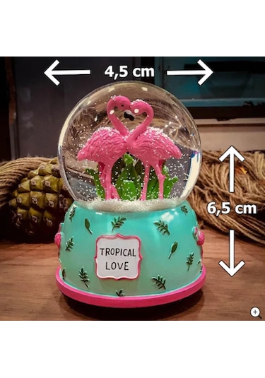 Flamingo Mini Minnoş Boy Kar Küresi