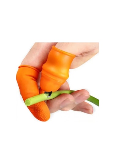 Silikon Başparmak Bıçağı Parmak Soyucu Koruyucu Soyacak Eldiveni MEDIUM