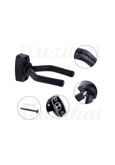 Gitar Bağlama Ukulele Duvar Askısı Standı + Dübel Ve Vida Dahil