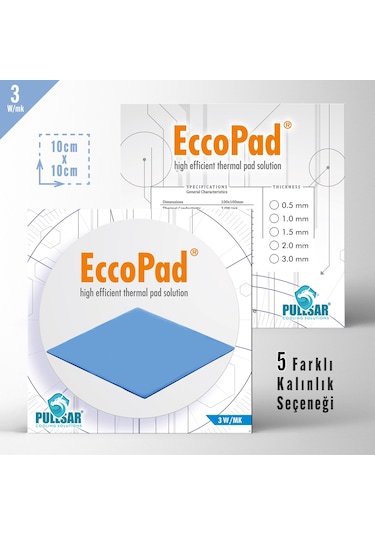 Pullsar Eccopad Thermal Pad 100 x 100 x 1.0 Mm 3.0W/M x K