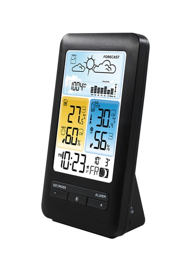 Lcd Hava İstasyonu Alarm Saat Ertelemeli Dijital İç Siyah