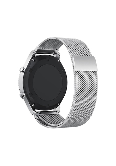 Samsung Uyumlu Gear S3 Kordon Frontier & Classic Metal Örme Kayış