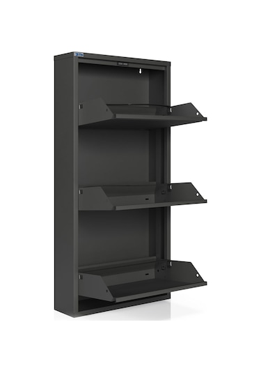 Ceha  3'lü Metal Ayakkabılık - Füme K.AYK-3 /AB7979 Gri