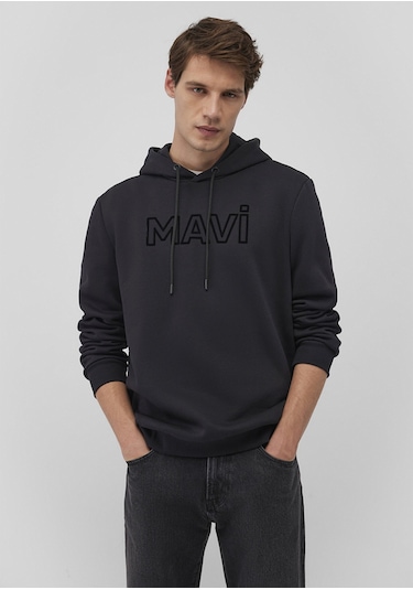Mavi - Mavi Logo Baskılı Siyah Sweatshirt 0610941-900 Siyah