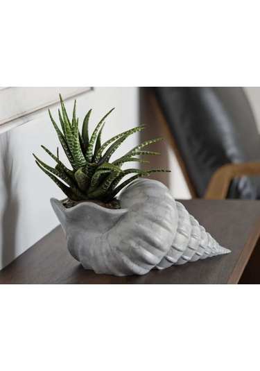 İskandinav Deniz Kabuğu 3d Plastik Mermer Desenli Vazo Mermer Desen