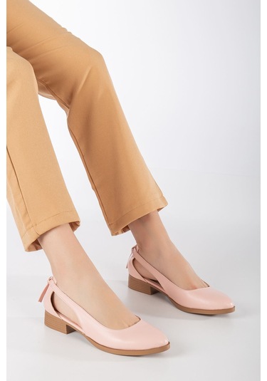 Volpen Cilt Kısa Topuk Ayakkabı Mint Yeşil Pudra