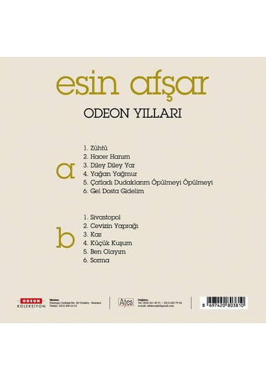 Esin Afşar - Odeon Yılları Plak
