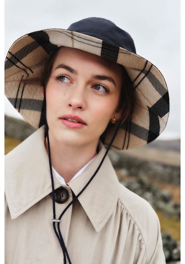Barbour Darla Showerproof Bucket Şapka Ny52 Navy/safari Lacivert