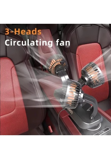 Dashanshop 3 Başlıklı Usb Araç Vantilatörü Hava Sirkülasyonu Usb Şarj Plaka Aromaterapi Tablet