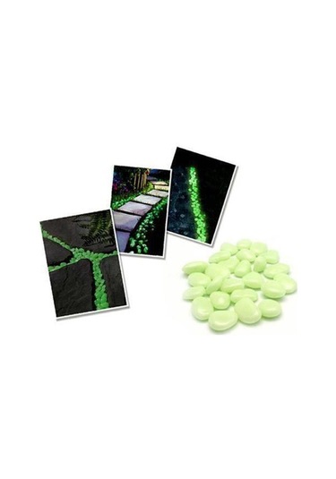 Fosforlu Işık Saçan Bahçe Saksı Süsü Çakıl Taşı 25 Adet