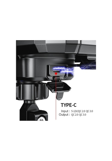 Ebitda Kewig M18s-a1 Motosiklet Bisiklet Gidonu Kablosuz Şarj Su Geçirmez Kutu Tutucu Çok Renkli Çok Renkli