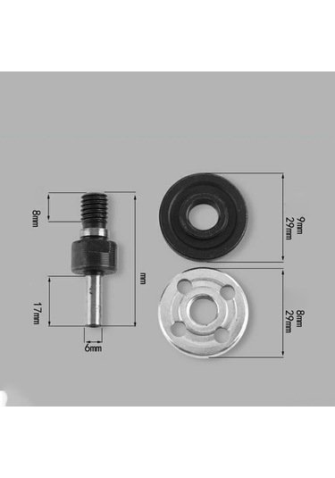 Maiyame 10mm Matkap Açılı Taşlama Adaptörü - 5'li Set, Kesme Ve Parlatma İçin