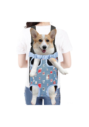 Reedark Köpek Taşıma Çantası: Nefesli Kumaş, Ön/arka Taşıma, Ayak Ve Kuyruk Açık Tasarım, Moda Jean, M Boyutu 30x20cm