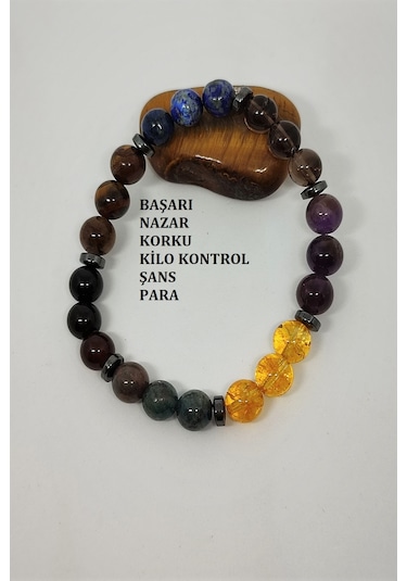 Bade Accessories Lapis Lazuli - Dumanlı Kuvars - Akik - Kaplangözü Apatit - Ametist Çok Renkli