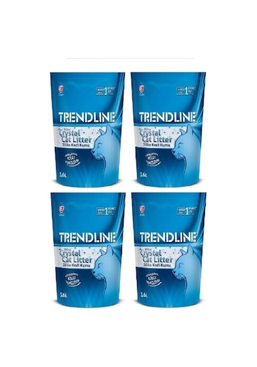 Trendline Tozsuz Silika Kristal Kedi Kumu 4 x 3600 ML