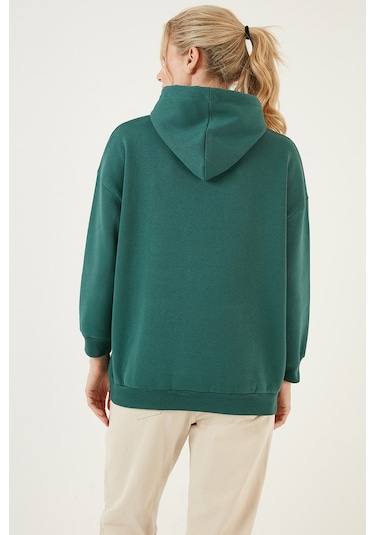 Lela Regular Fit Pamuklu Kapüşonlu Yaka Şardonlu Kışlık Bayan Sweat 5863854 Nefti Lela Regular Fit Pamuklu Kapüşonlu Yaka Şardonlu Kışlık Bayan Sweat 5863854 Nefti